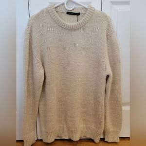 Zara Man, Beige, Sweater, Size L